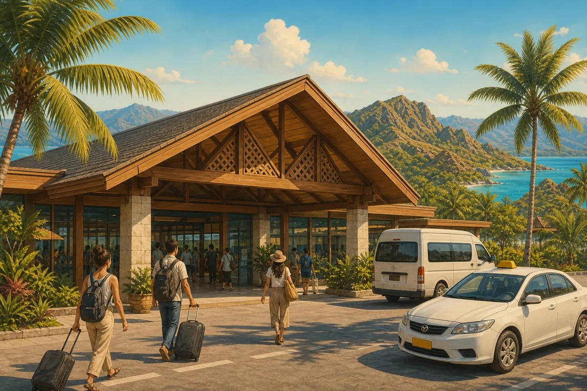 Arriving at Labuan Bajo airport, gateway to Komodo National Park