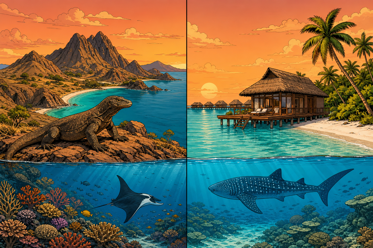 Komodo vs Maldivas: ¿qué destino tropical es el adecuado para ti?