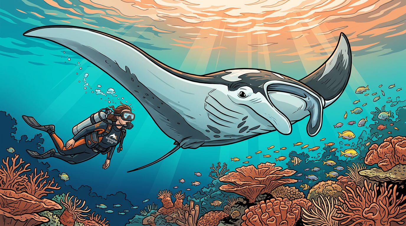 Nuotare con le mante a Komodo: guida completa