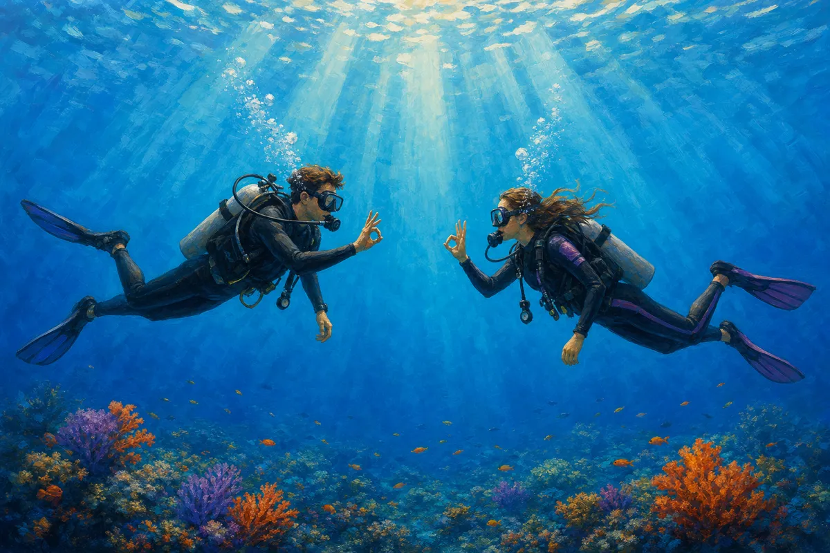 Signaux manuels en plongée sous-marine : le guide complet sous l'eau
