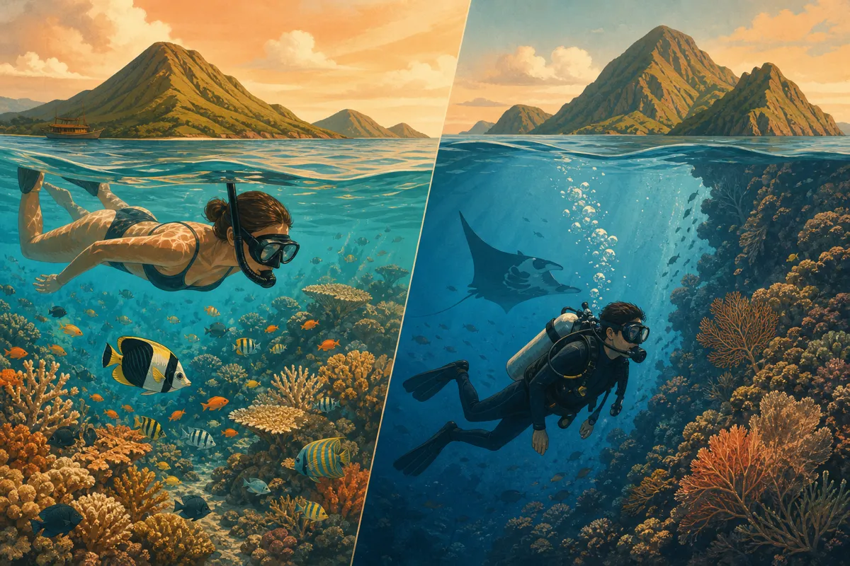Snorkeling o immersioni a Komodo: quale scegliere?