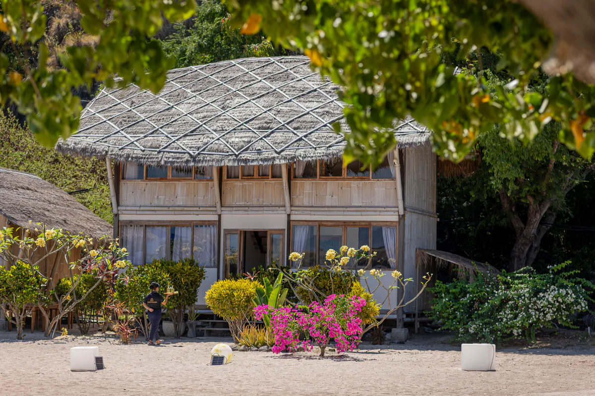 The Sebayur Spa building set in the gardens at Komodo Resort