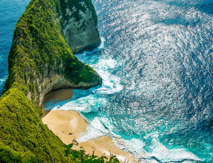 Manta ray over sandy reef at Manta Point Komodo National Park